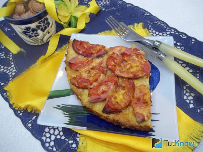 Готовая пицца из кабачков в духовке