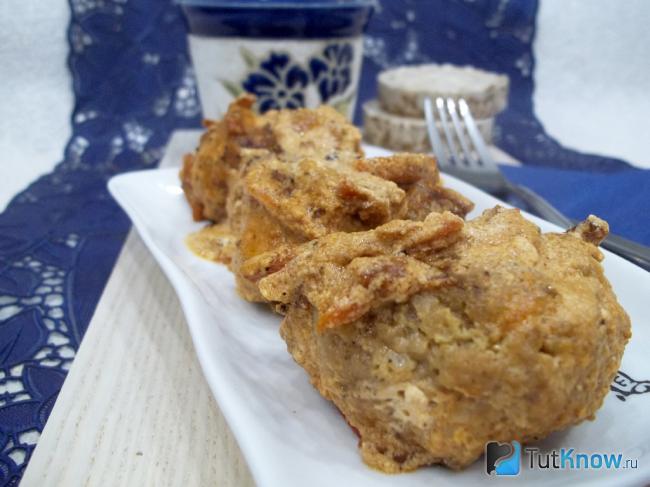 Готовые биточки мясные с подливкой в духовке