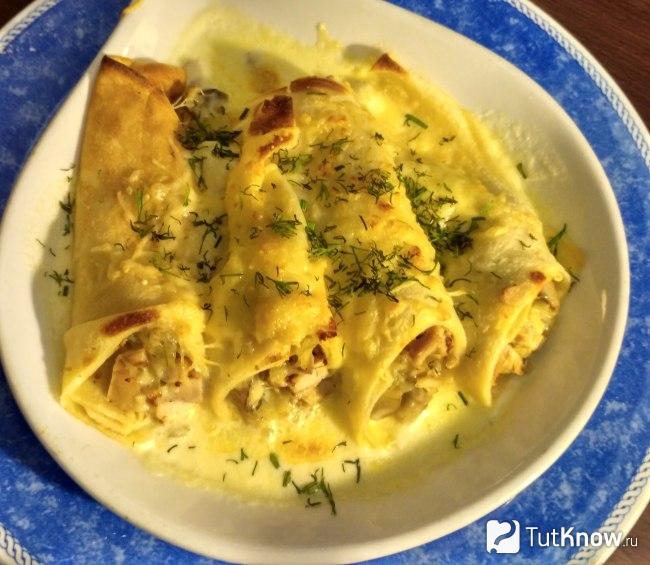 Блинчики с альбатреллусом овечьим