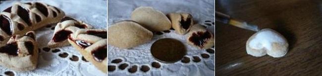 Украшение игрушечного печенья белой акриловой краской