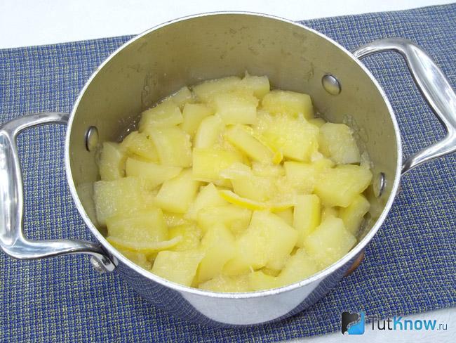 Кабачки проварены