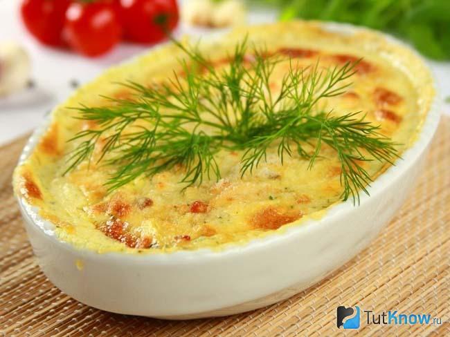 Запеканка с картошкой и грибами