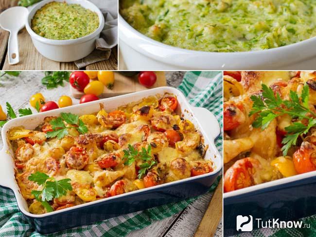 Запеканка с грибами и рисом