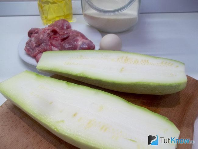 Кабачки вымыты и высушены