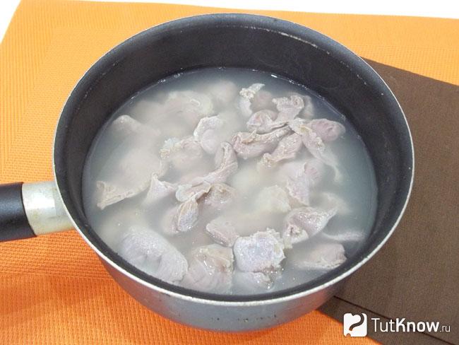 Желудки отварены