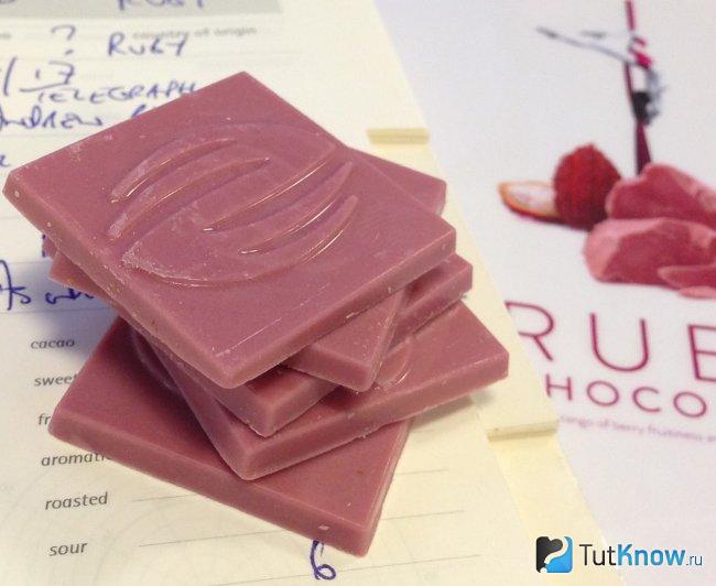 Натуральный розовый шоколад Ruby от Barry Callebaut