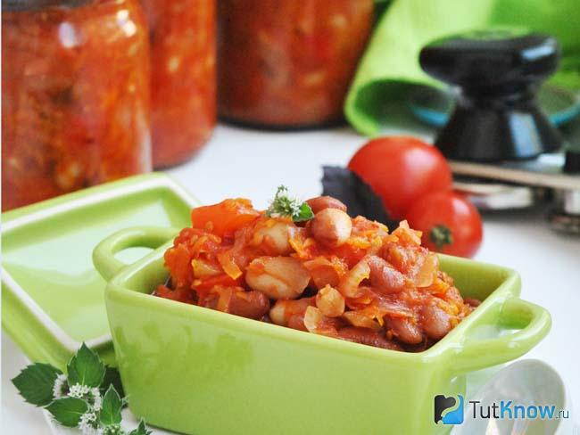 Салат на зиму с рисом и кабачками