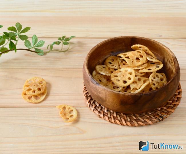 Китайские чипсы из корня лотоса
