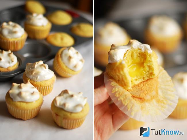 Лимонные маффины с лимонным соком и цедрой