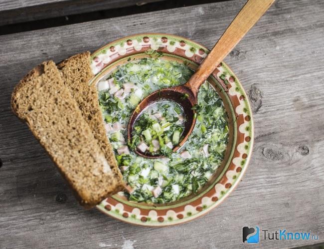 Окрошка из овсяного корня