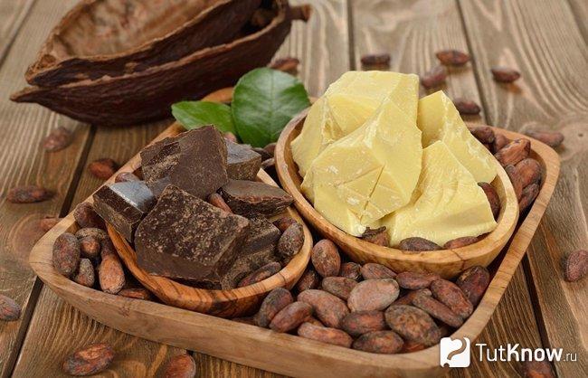 Масло какао и какао бобы