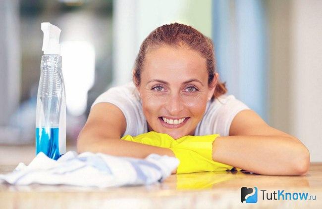 Улыбающаяся домработница