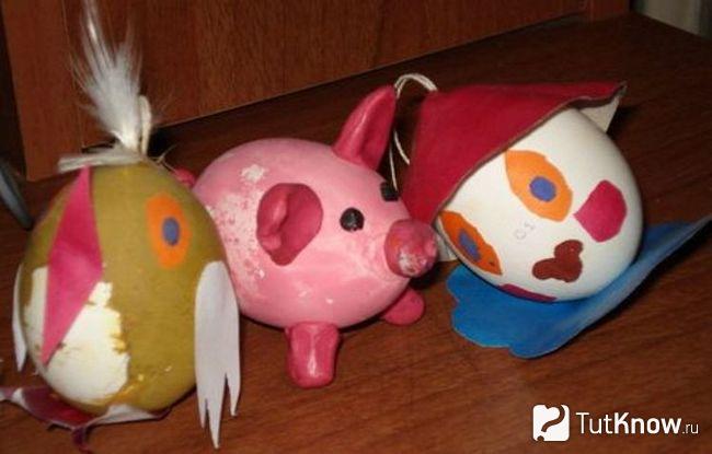 Игрушки из яиц