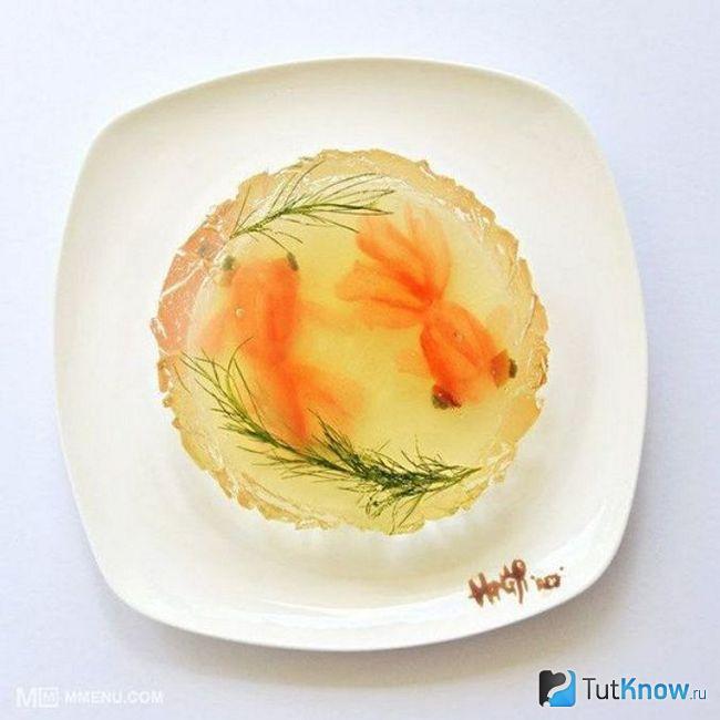 Золотая рыбка из моркови