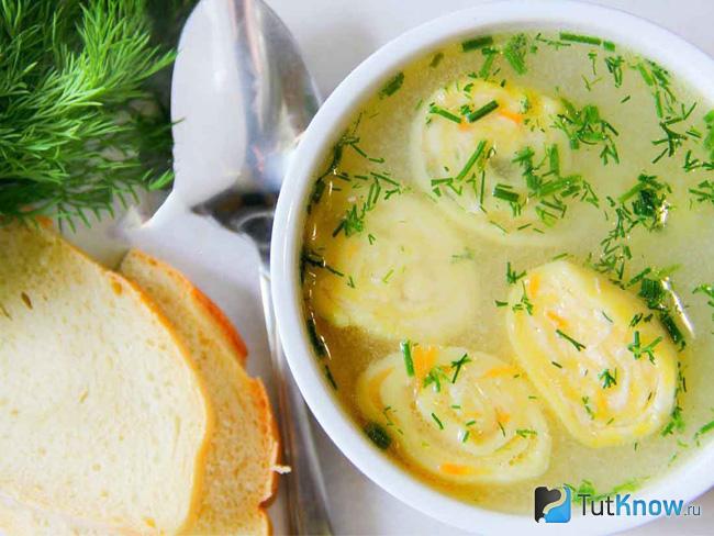 Молочный суп с клёцками