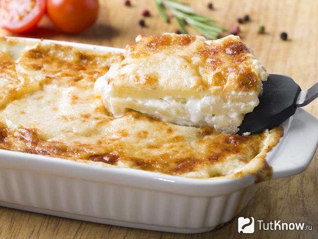 Картофельный гратен с мясом