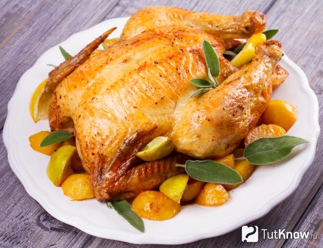 Золотистая курица с шалфеем