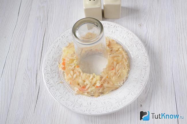 Второй слой яблок