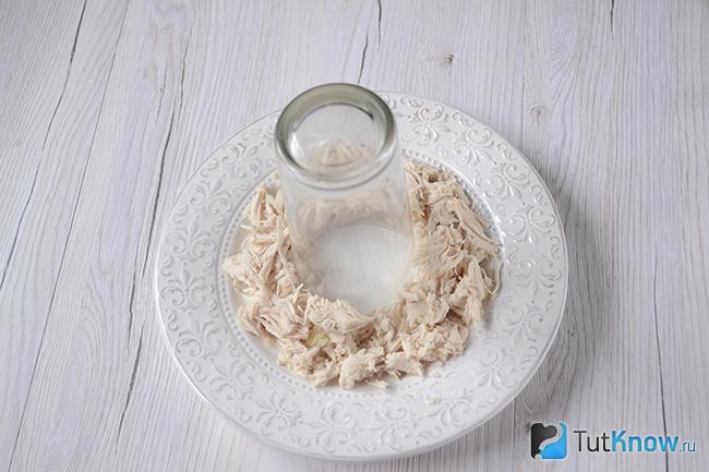 Нижний слой куриного филе