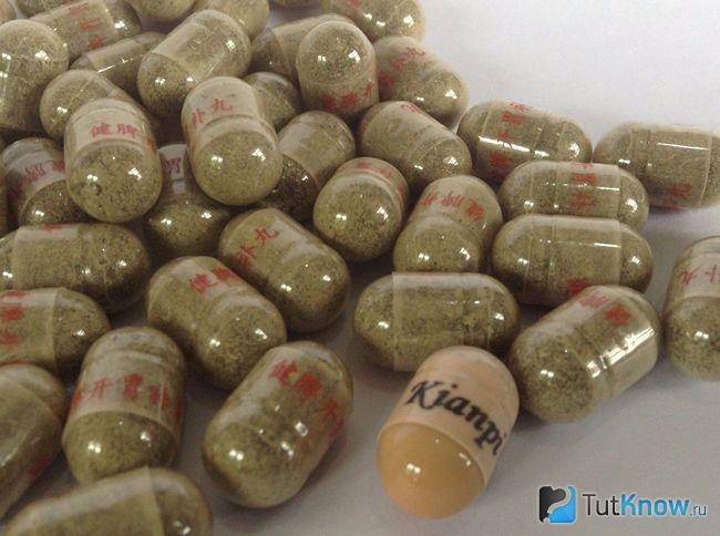 Капсулы с препаратом Ginseng Kianpi Pil