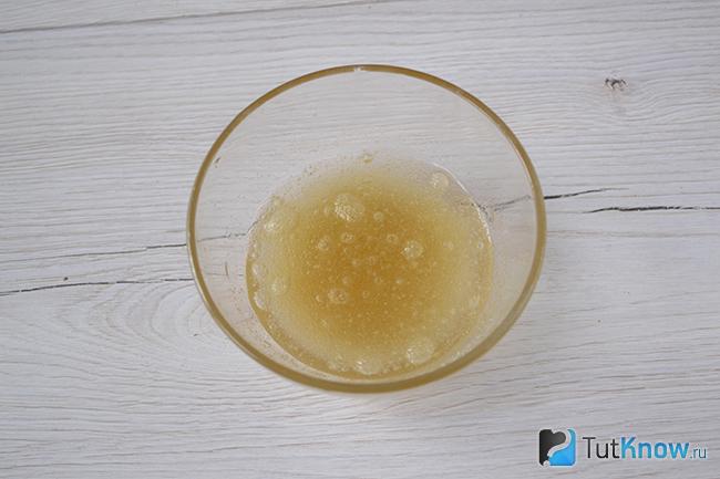 Желатин с водой