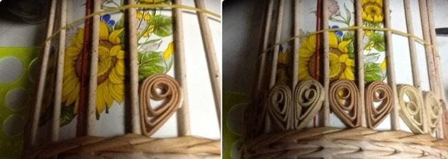 Декорирование вазочки заготовками