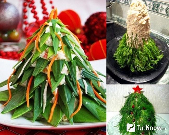 Елочка из укропа