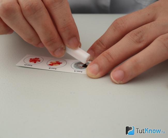 Тест на определение группы крови