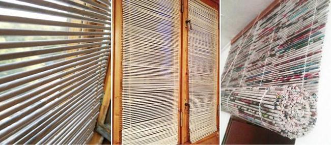 Как могут выглядеть жалюзи из газет