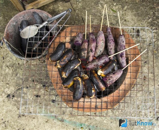 Приготовление фиолетового ямса