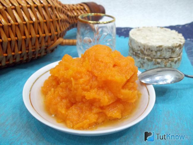 Готовое пюре из тыквы