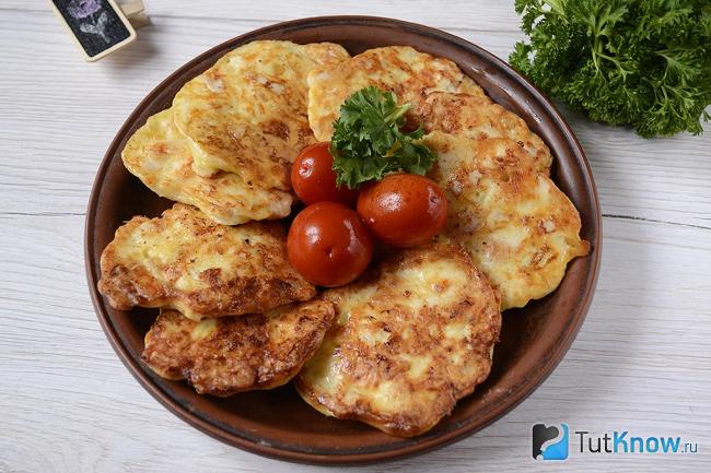 Куриные оладьи готовы к употреблению