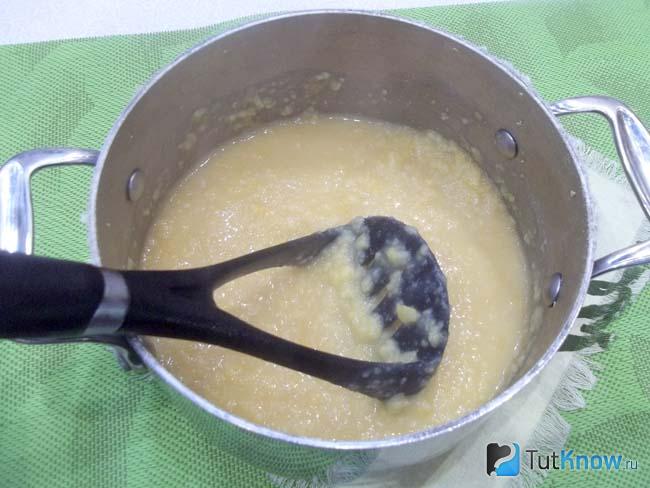 Горох с картофелем потолчен