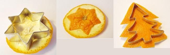 Композиция из апельсиновой шкурки и жестяной формочки