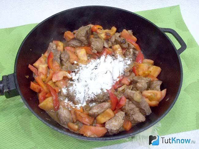 К продуктам добавлена мука