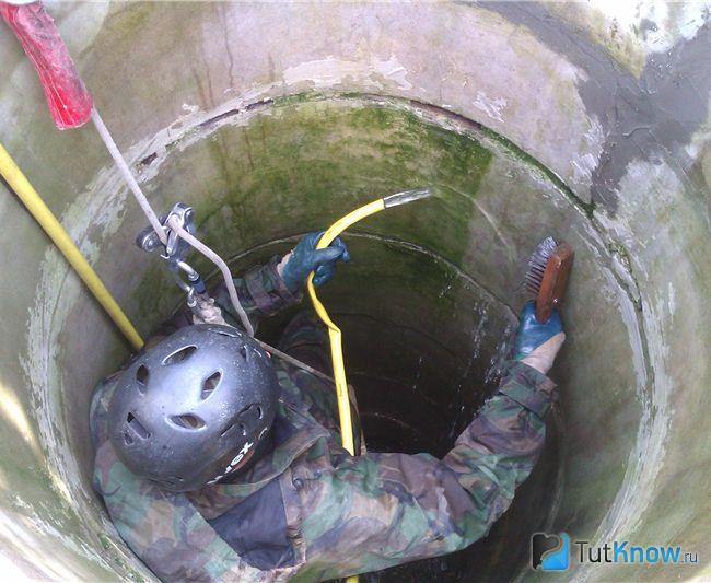 Чистка шахты колодца