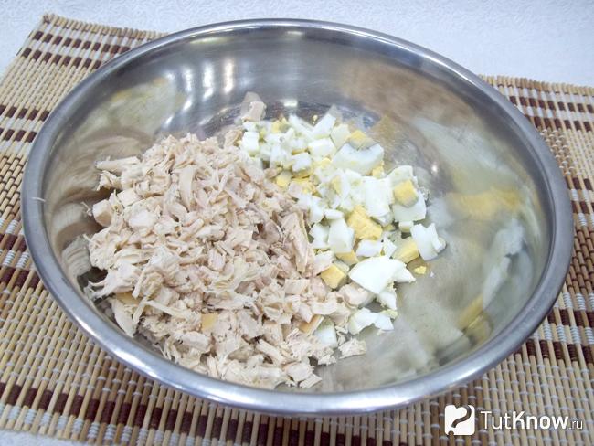 Мясо нарезано