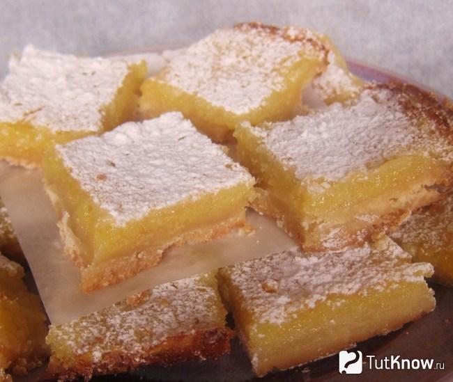 Лимонный пирог с санбоканом