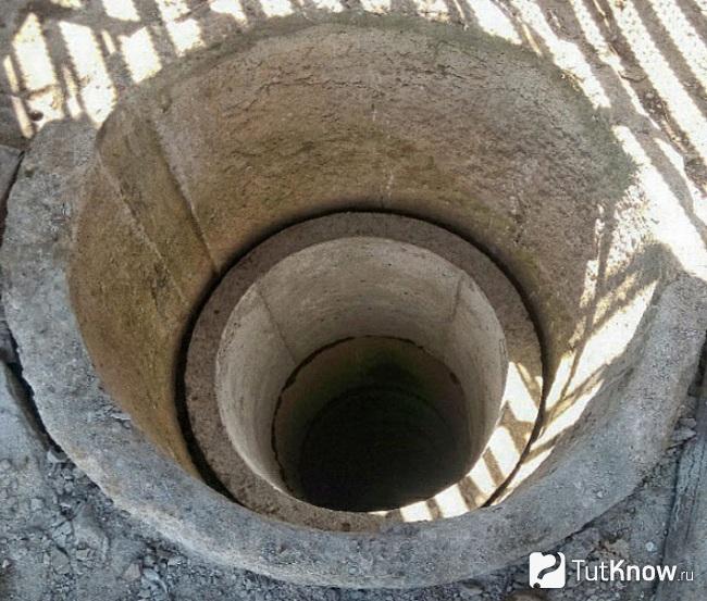 Углубление колодца кольцами меньшего диаметра