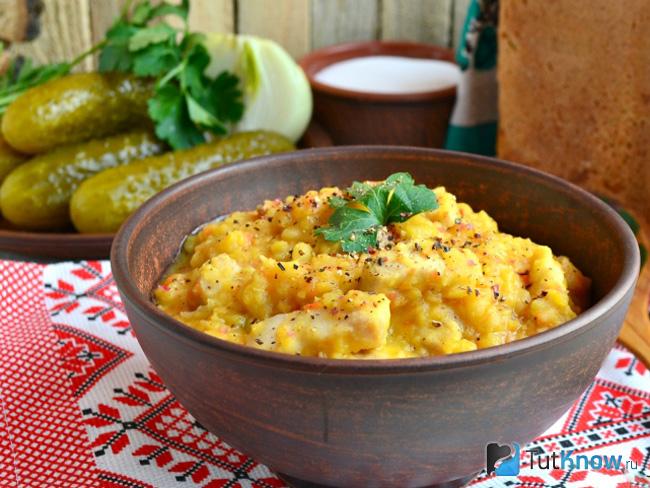 Рецепт гороховой каши на молоке в мультиварке