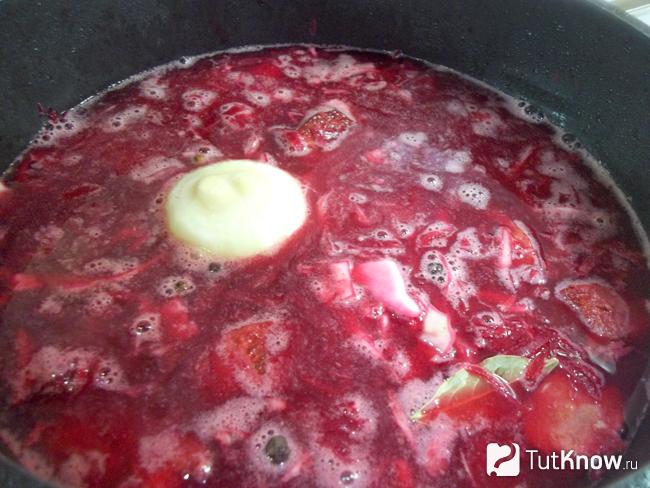 Продукты залиты водой