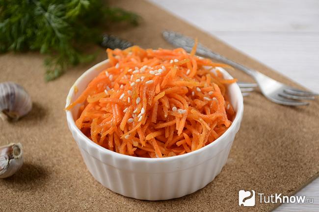 Готовая морковь по-корейски