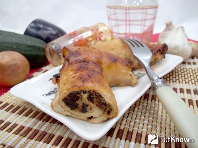 Готовые крученики из филе курицы