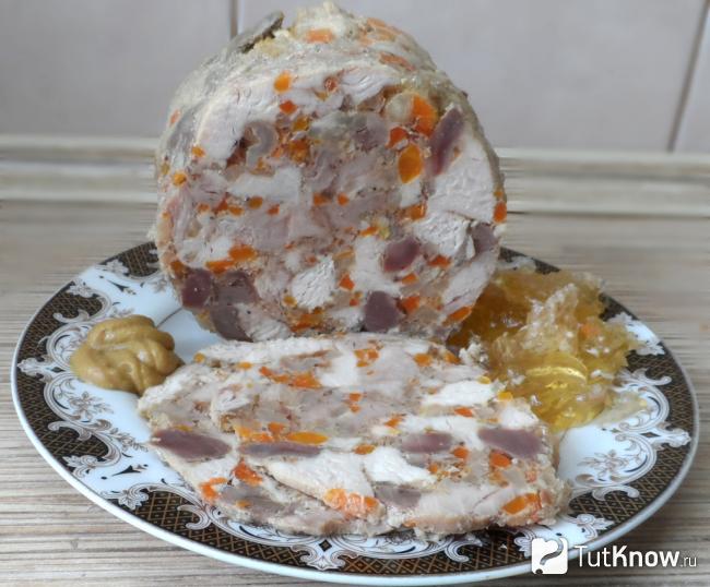 Сборная домашняя куриная ветчина