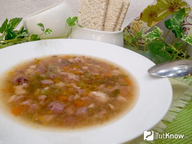 Готовая солянка мясная сборная с почками и копченостями