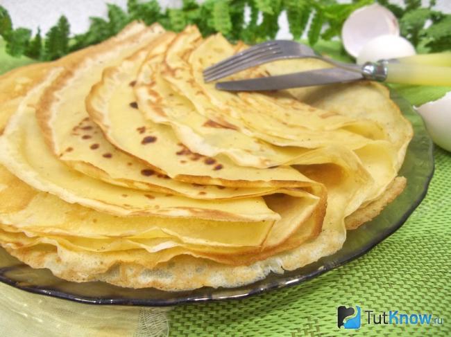 Готовые блины на пиве и майонезе
