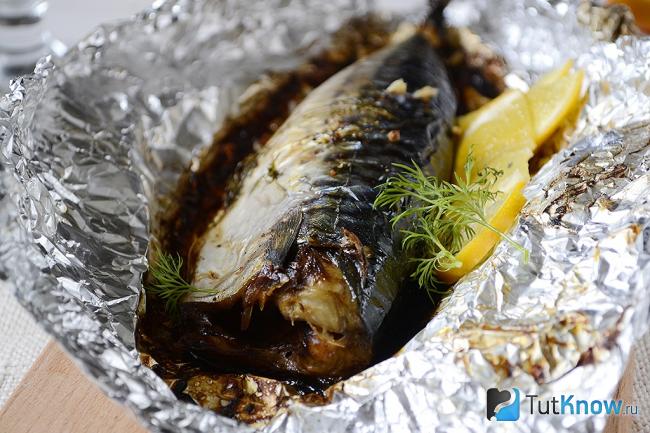 Сочная скумбрия готова к употреблению