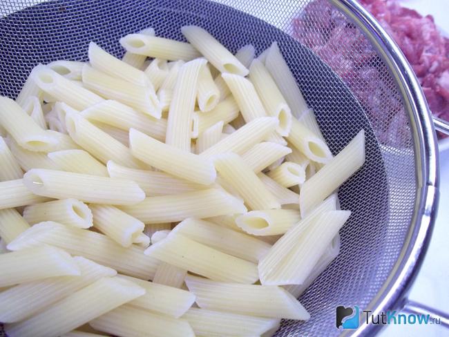 Макароны отварены
