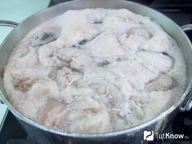 Мясо доведено до кипения
