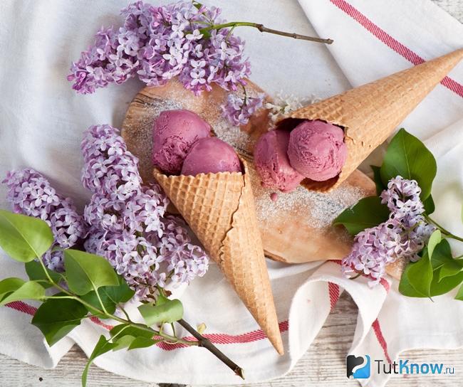 Мороженое с сиренью